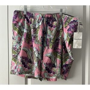 Tommy Bahama Naples Swim Trunks XXLT Pink Floral NWT Mens Board Shorts